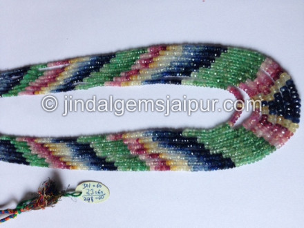 Multi Precious Faceted Roundelle Beads